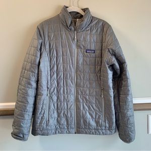 PATAGONIA Nano Puffer Jacket Gray Primaloft Full Zip Quilted